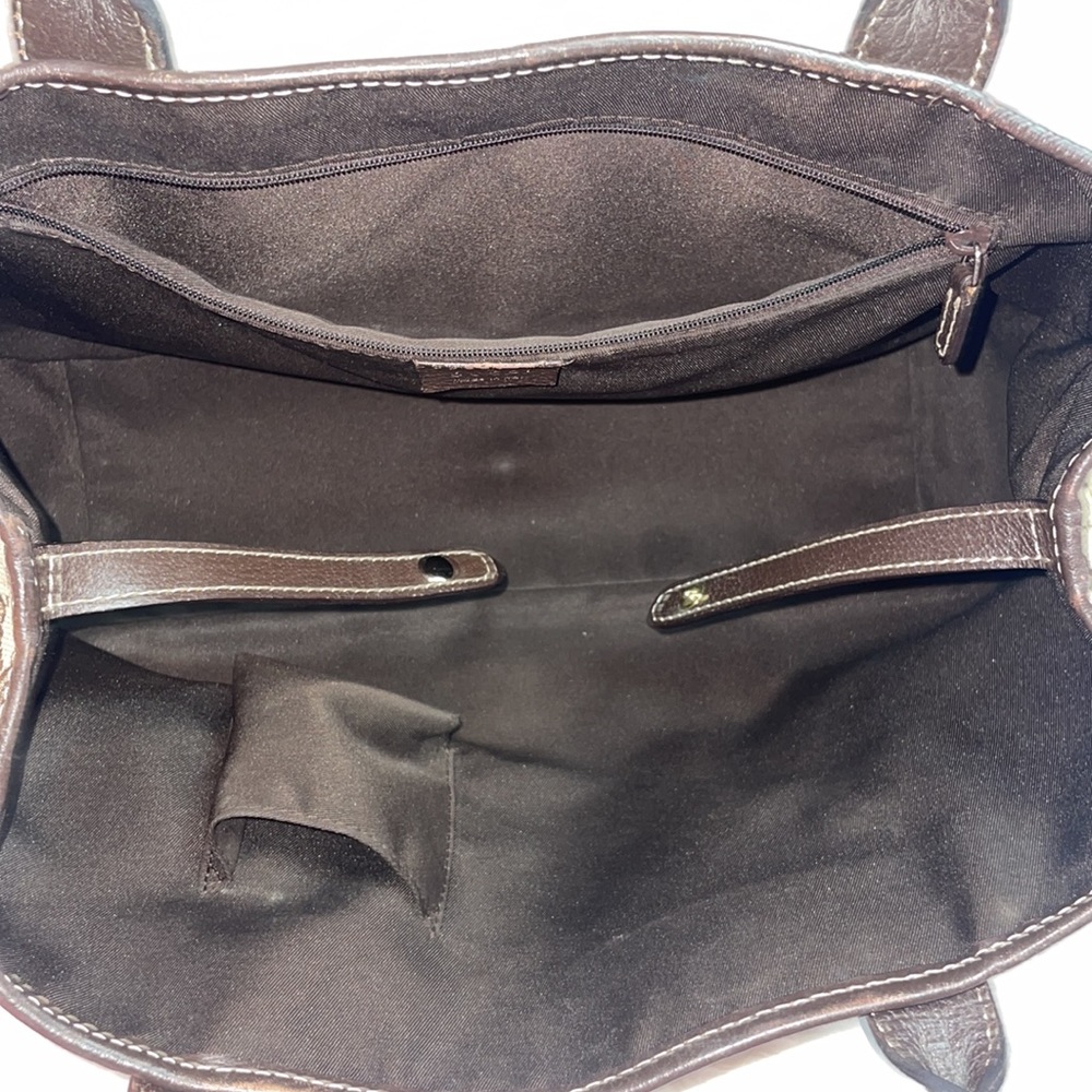 Gucci Princy Canvas & Leather Guccissima Monogram Medium Shoulder Tote Bag Brown - Picture 15 of 17